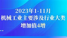 2023年1-11月机械工业主要涉及行业大类增加值4增