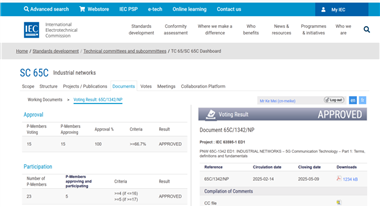 5G工业应用国际标准取得重大突破
