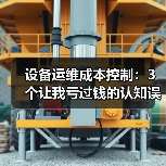 设备运维成本控制：3个让我亏过钱的认知误区（图2）