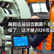 再制造是旧货翻新？别傻了，这才是2026年最该了解的暴利机会