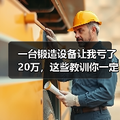一台锻造设备让我亏了20万，这些教训你一定要听（图1）