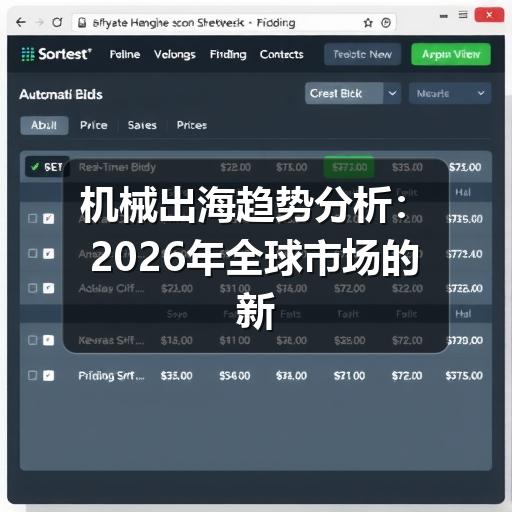 机械出海趋势分析：2026年全球市场的新机遇与挑战