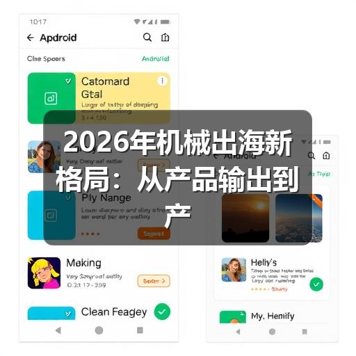 2026年机械出海新格局：从产品输出到产业深耕的转型之路