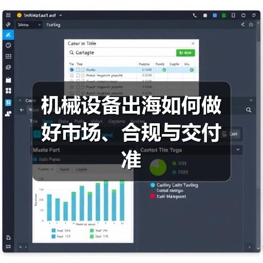机械设备出海如何做好市场、合规与交付准备(1)