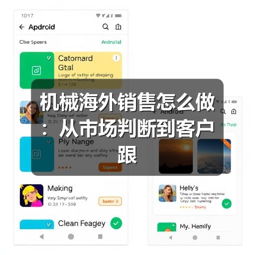 机械海外销售怎么做:从市场判断到客户跟进的实用思路
