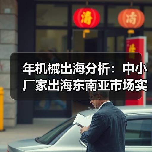 年机械出海分析：中小厂家出海东南亚市场实操拆解