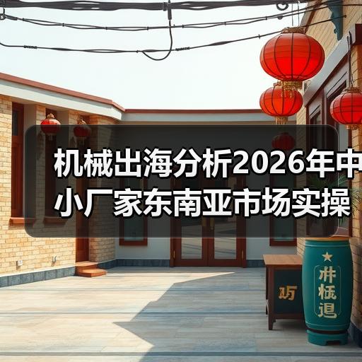 机械出海分析2026年中小厂家东南亚市场实操指南