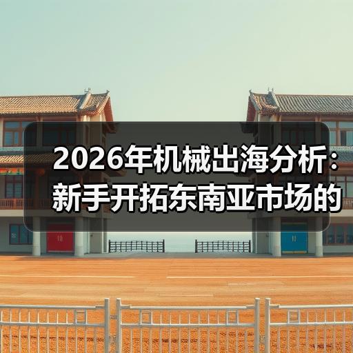 2026年机械出海分析：新手开拓东南亚市场的低成本路径