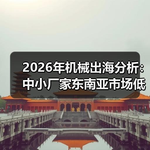 2026年机械出海分析：中小厂家东南亚市场低成本试单攻略