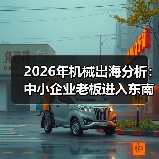 2026年机械出海分析：中小企业老板进入东南亚市场要算清哪些成本