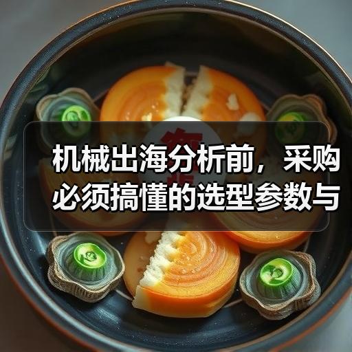 机械出海分析前，采购必须搞懂的选型参数与厂家对比