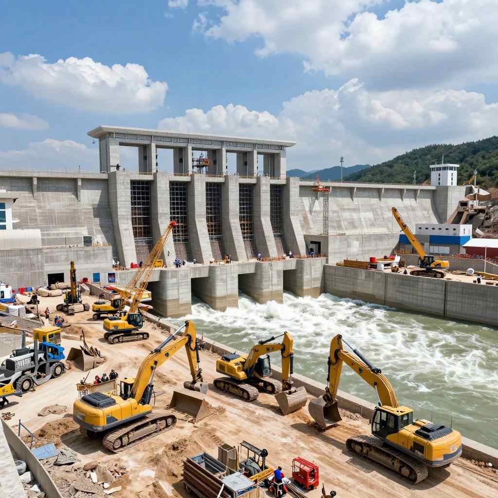 中国华电金沙江拉哇水电站正式启动大坝填筑